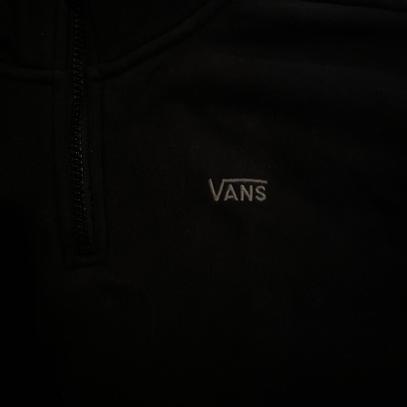 Vans Off the Wall Black half zip up, size S - Picture 2 of 3